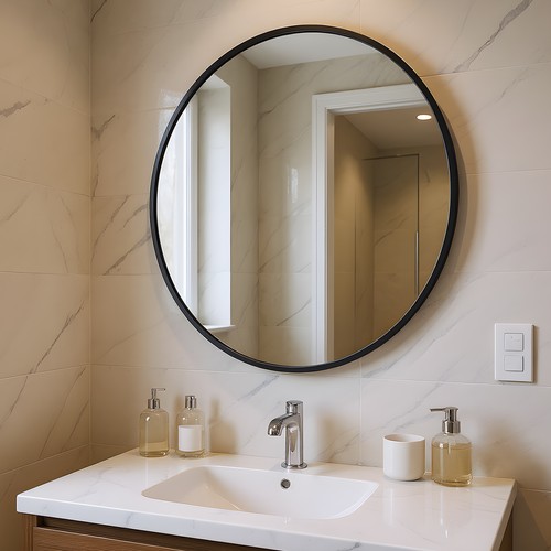 Round bathroom wall - round,